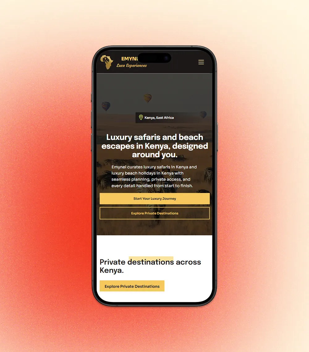 Web application mockup